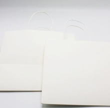 두꺼운 친환경 종이쇼핑백(도시락 지끈백) 100장-(대)300 x 230 x 275